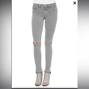 Womens J Brand Jeans Mid-Rise Skinny Jeans, Silver Fox Size 25